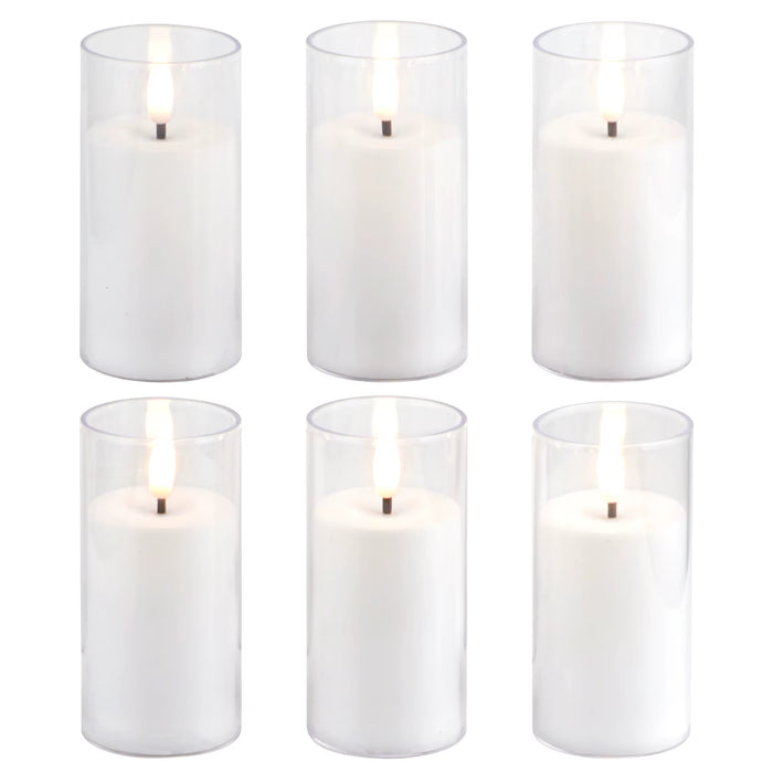 Set of 6 Plastic Candle Lantern Battery Flameless Led Candle Cheap Safer Candles Party Holiday Event Perfect Decor