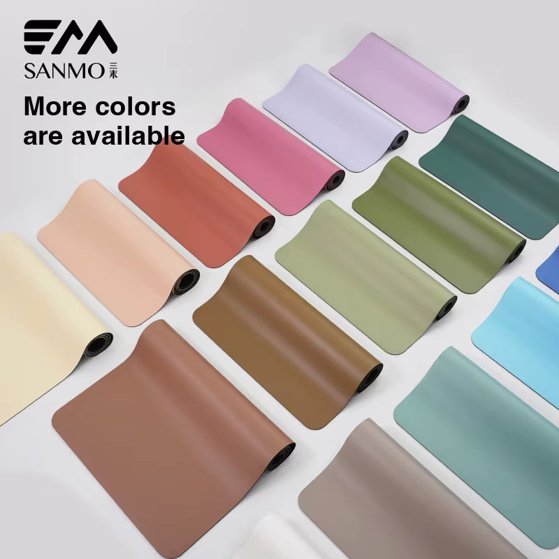 Pilates Wave Shaped Rubber Yoga Mat Wholesale Customized Logo Printing Non Slip Advanced Natural Pu Rubber Eco-Friendly Leather
