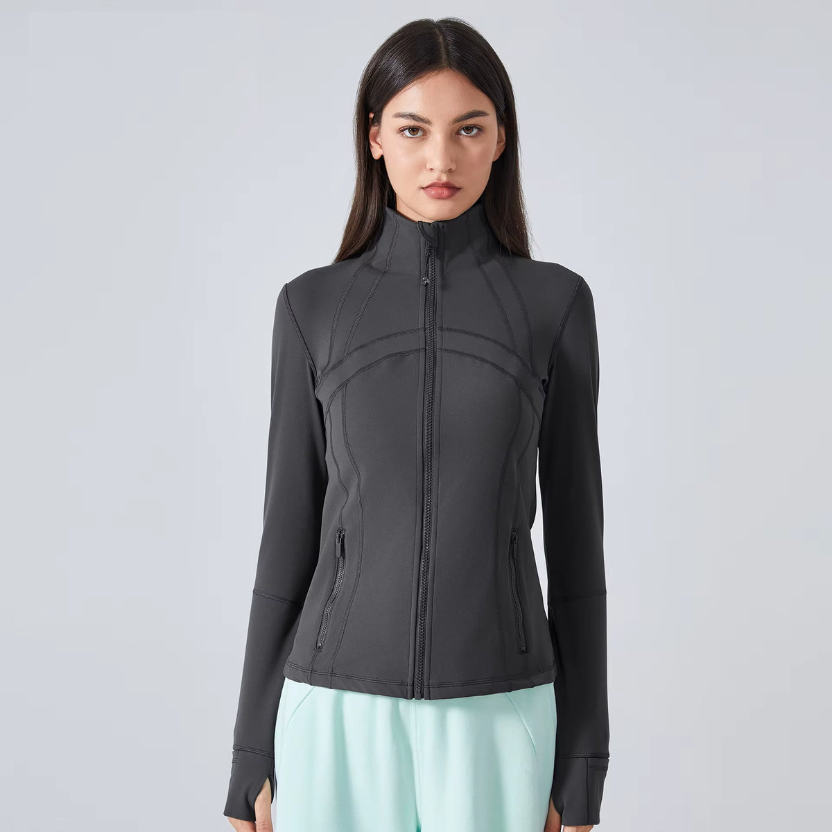 Women'S Quick Dry Lightweight Fleecing Gym Fitness Yoga Jacket Breathable Tight Waist Running Yoga Jackets for Women