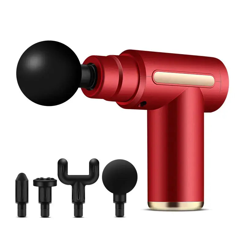Multifunctional Massage Gun - Home Travel Lightweight USB Rechargeable Massage Device, 6 Speeds Adjustable, Ultra-Quiet Brushless Motor, 4 Replaceable Heads, ABS Plastic, for Muscle Relief, Self Care Gift for Him