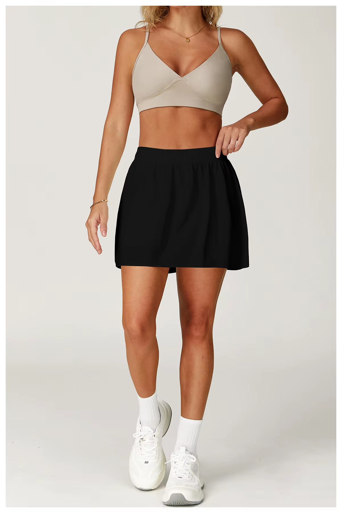 Cool Feeling High Waist Skirt Women Outdoor Tennis Golf Sport Shorts Street Dancing Breathable Skirts with Pockets