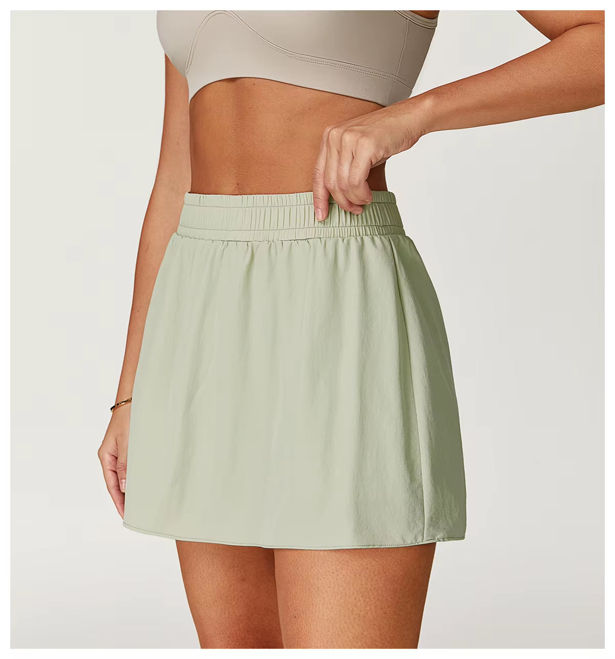 Cool Feeling High Waist Skirt Women Outdoor Tennis Golf Sport Shorts Street Dancing Breathable Skirts with Pockets