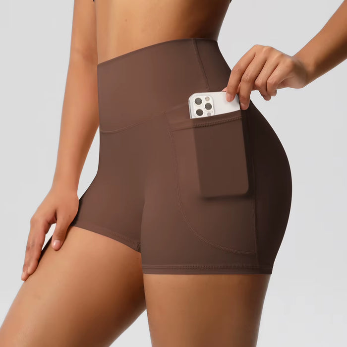 2025 Women High Waist Compression Scrunch Yoga Shorts Scrunch Workout Sports Short Pants Gym Fitness Yoga Biker Shorts