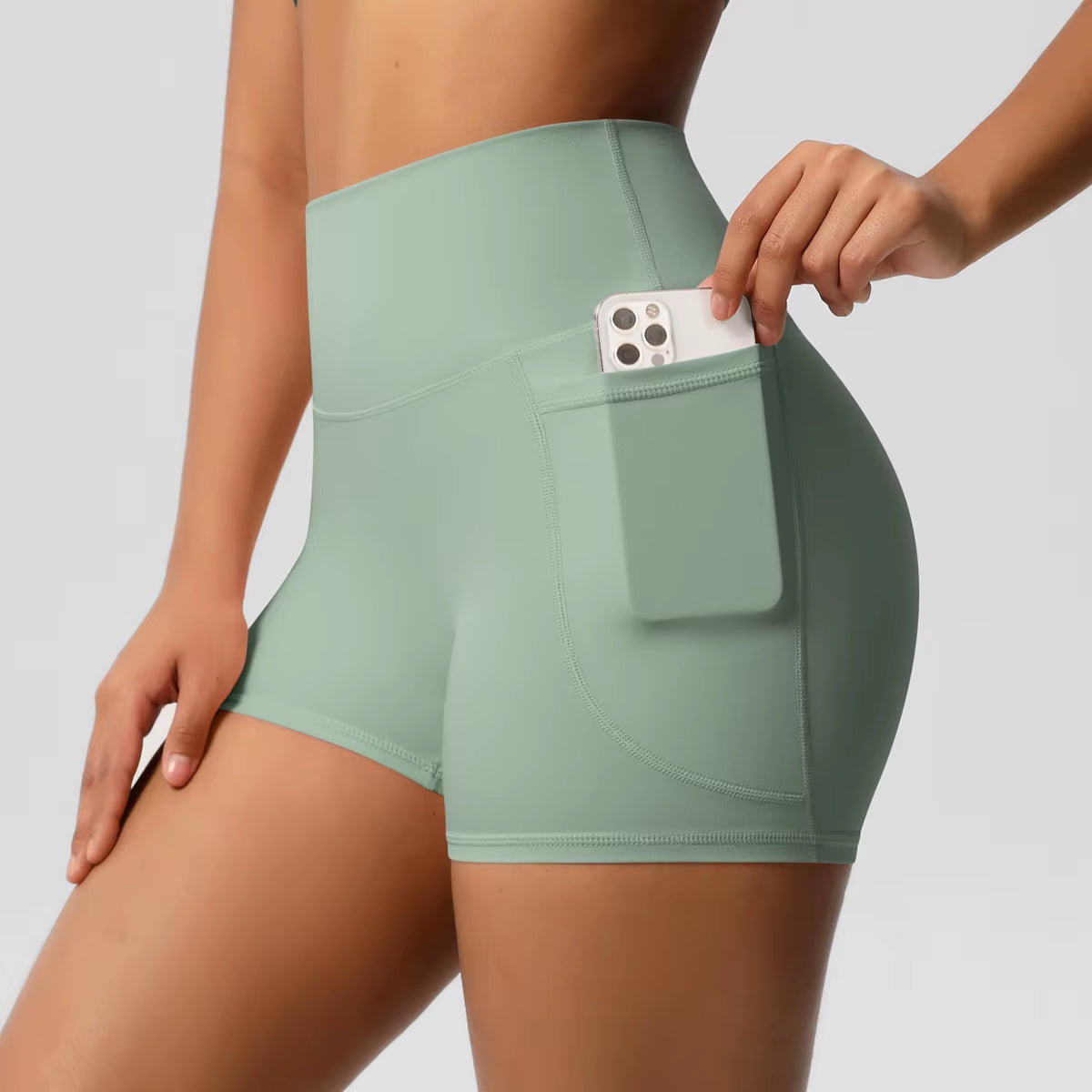 2025 Women High Waist Compression Scrunch Yoga Shorts Scrunch Workout Sports Short Pants Gym Fitness Yoga Biker Shorts