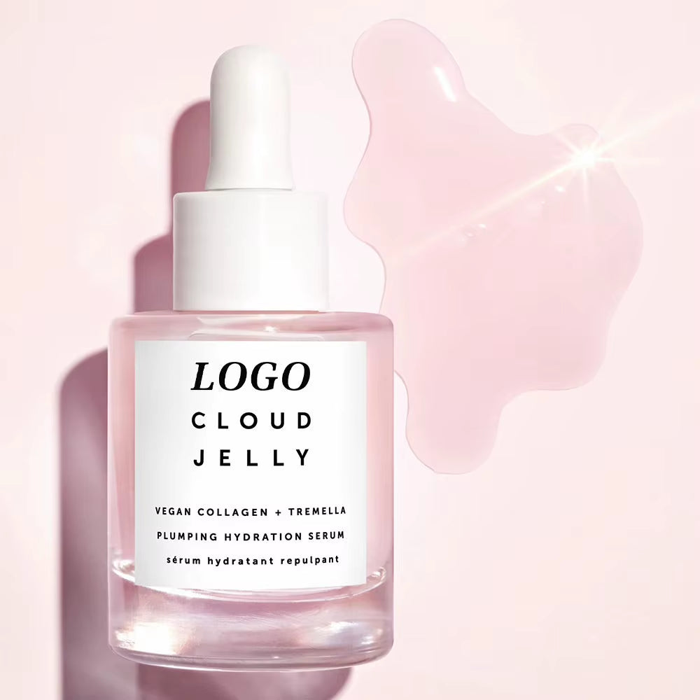 HLE Private Label OEM Natural Vegan Skincare Cruelty-Free Hyaluronic Acid Plumping Hydration Whitening Liquid Facial Serum Cloud