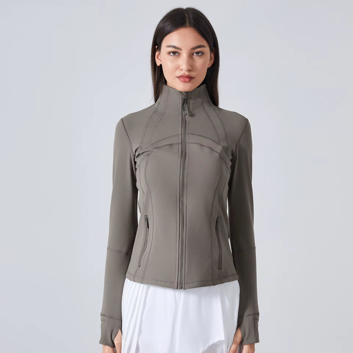 Women'S Quick Dry Lightweight Fleecing Gym Fitness Yoga Jacket Breathable Tight Waist Running Yoga Jackets for Women
