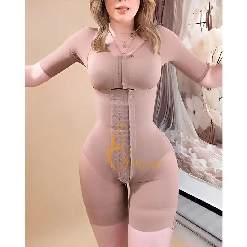 Mesh Comfort Tummy Sculpt Full Body Shaper High Compression Fajas Guitar Curves Special for Bbl Post Surgery Open Chest