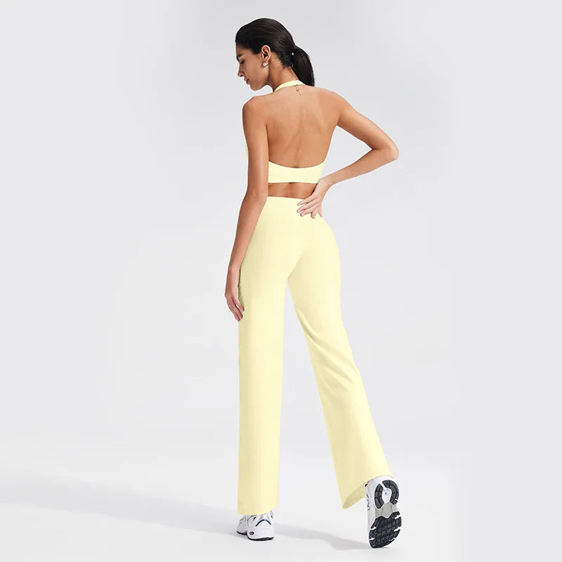 Sports Bra & Flare Leggings Set