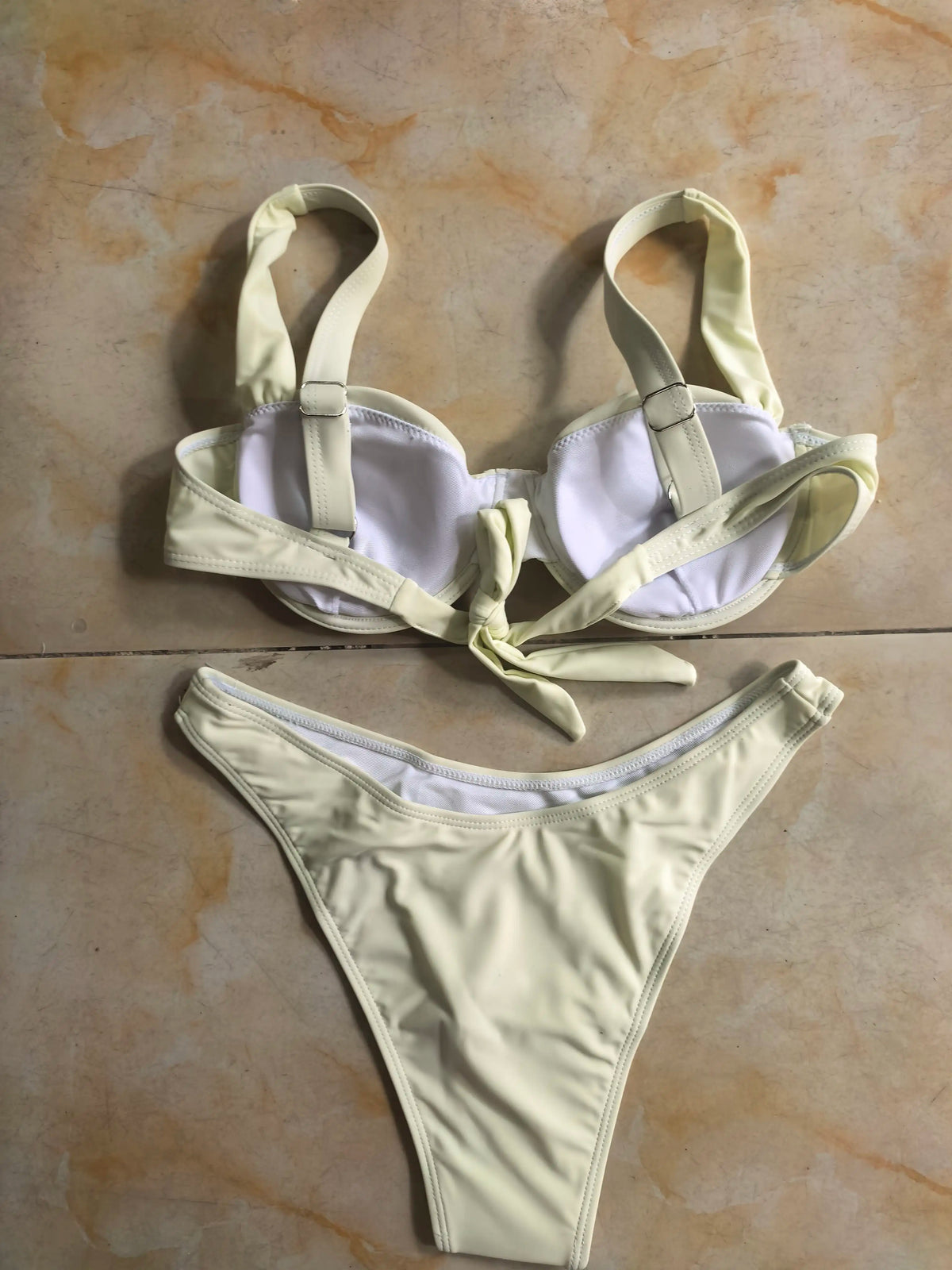 STOCK 9Colors Underwire Swimwear Women High Cut Brazilian Bikini Set S-XL