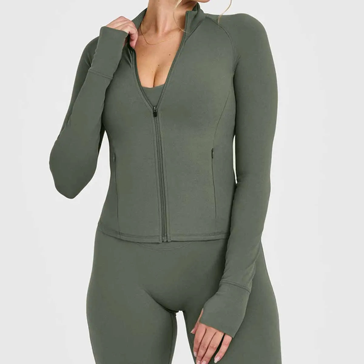 Wholesale Yoga Workout Gym Coat Customizable High Quality Women Running Tennis Fitness Jacket OEM ODM Zipper Up Activewear