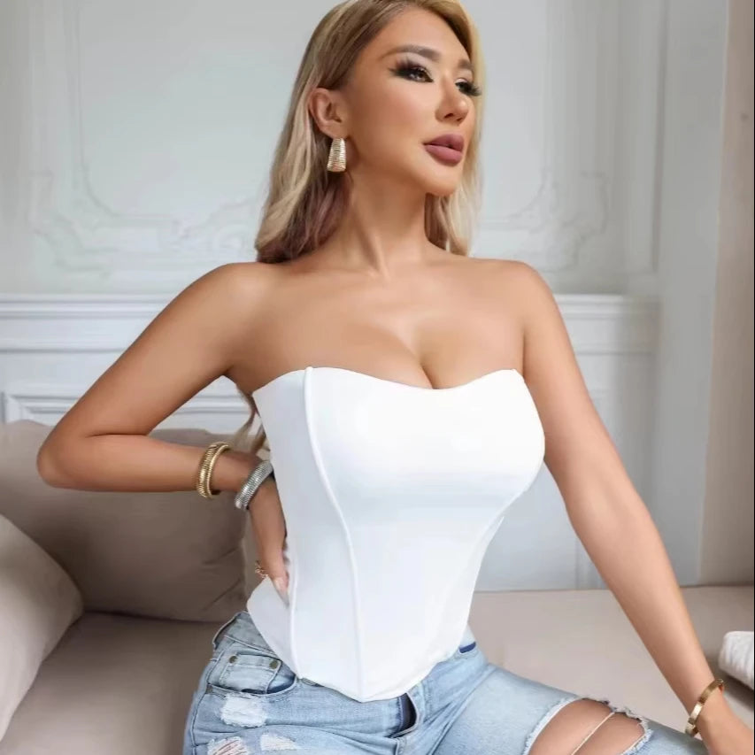 Satin Brocade Overbust Corset Top