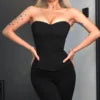 Satin Brocade Overbust Corset Top