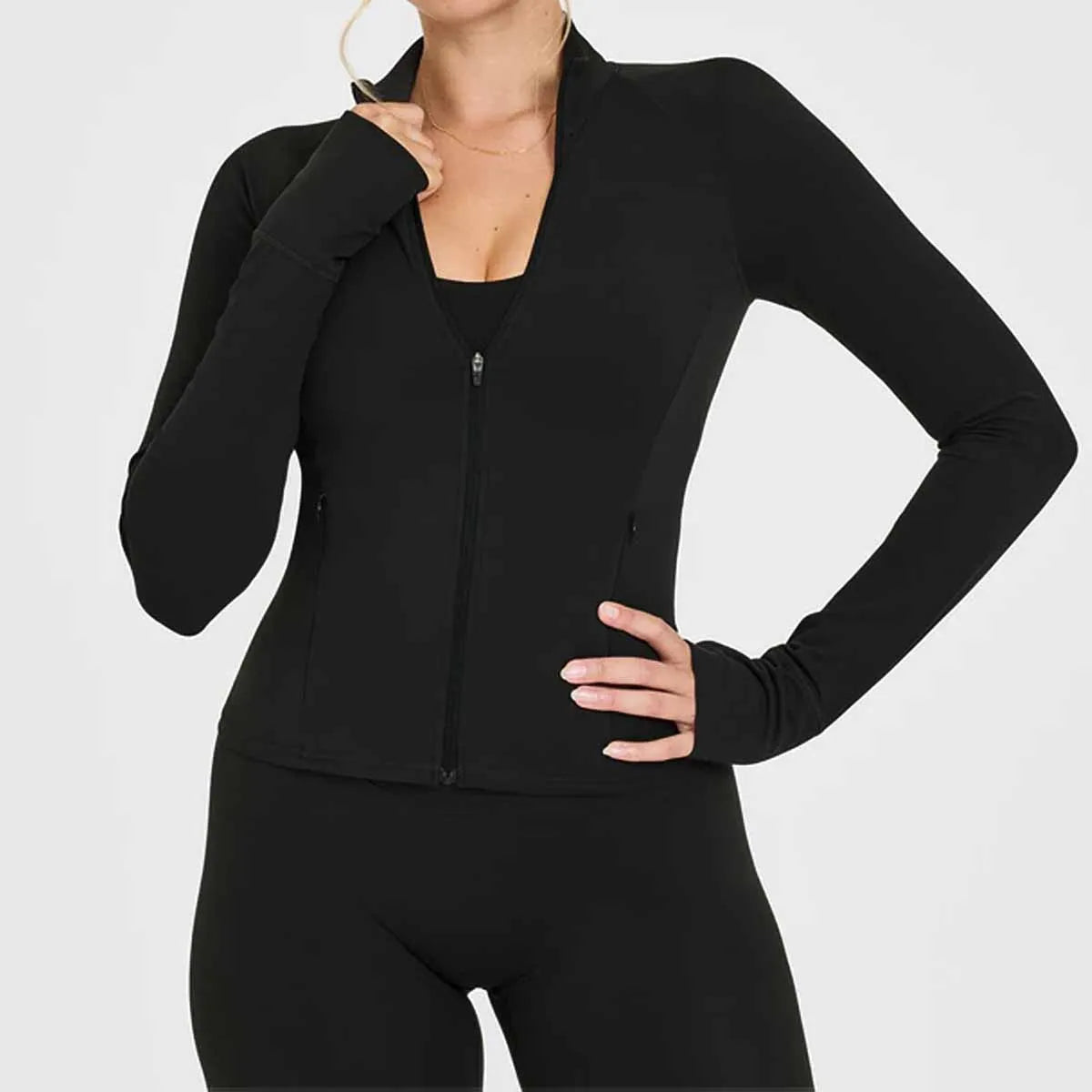 Wholesale Yoga Workout Gym Coat Customizable High Quality Women Running Tennis Fitness Jacket OEM ODM Zipper Up Activewear