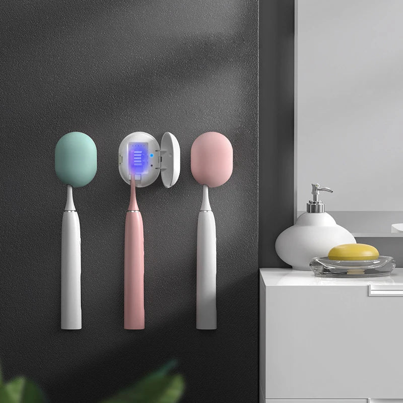 Portable Mini Toothbrush Sterilizer Home Travel UV Sanitizer Toothbrush Case Made of Durable Plastic