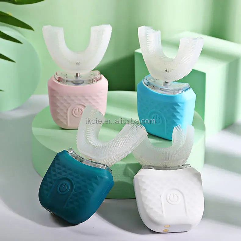 Travel Home Portable U Shape Ultrasonic Electric Toothbrush 360 Degree Automatic Cleaning Whitening Teeth Sonic Toothbrush
