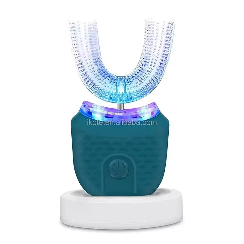 Travel Home Portable U Shape Ultrasonic Electric Toothbrush 360 Degree Automatic Cleaning Whitening Teeth Sonic Toothbrush