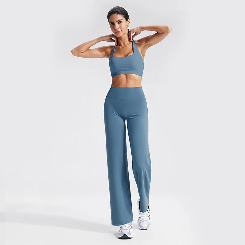 Sports Bra & Flare Leggings Set