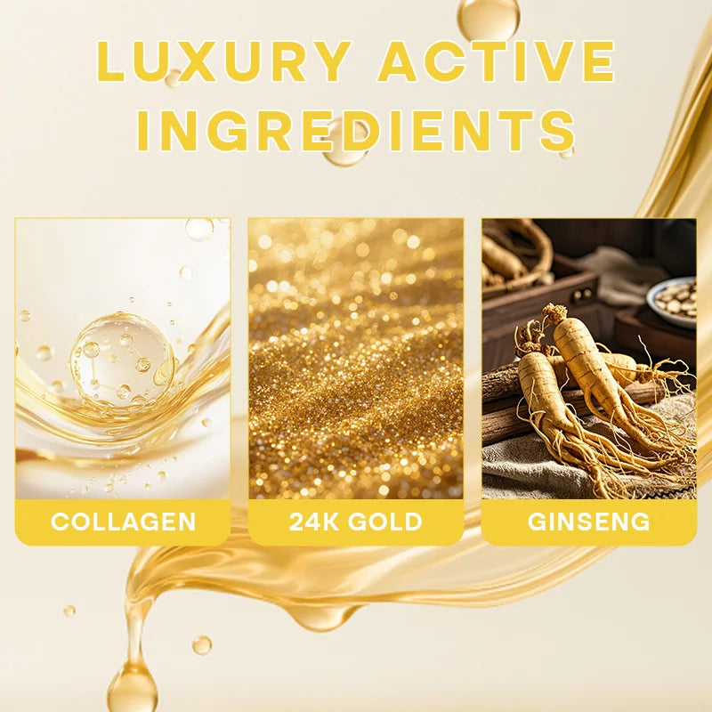 Private Label Vitamin C Korean Luxury Skincare Products Skin Whitening & Dark Spot Correction 24K Gold Skin Care Serum
