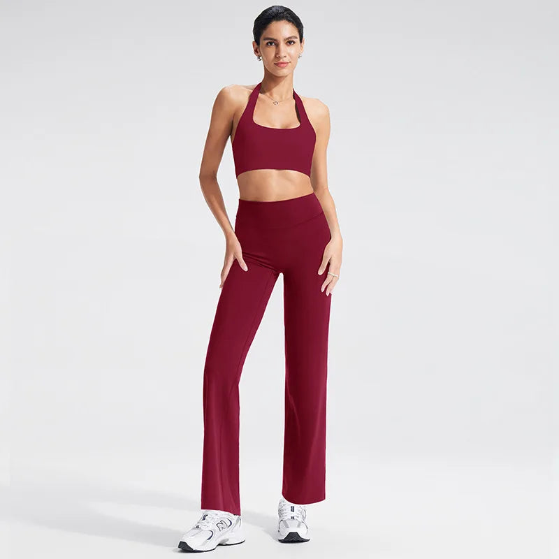 Sports Bra & Flare Leggings Set