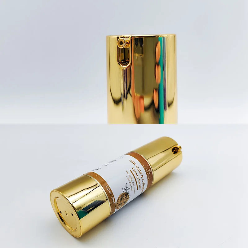 Private Label Vitamin C Korean Luxury Skincare Products Skin Whitening & Dark Spot Correction 24K Gold Skin Care Serum