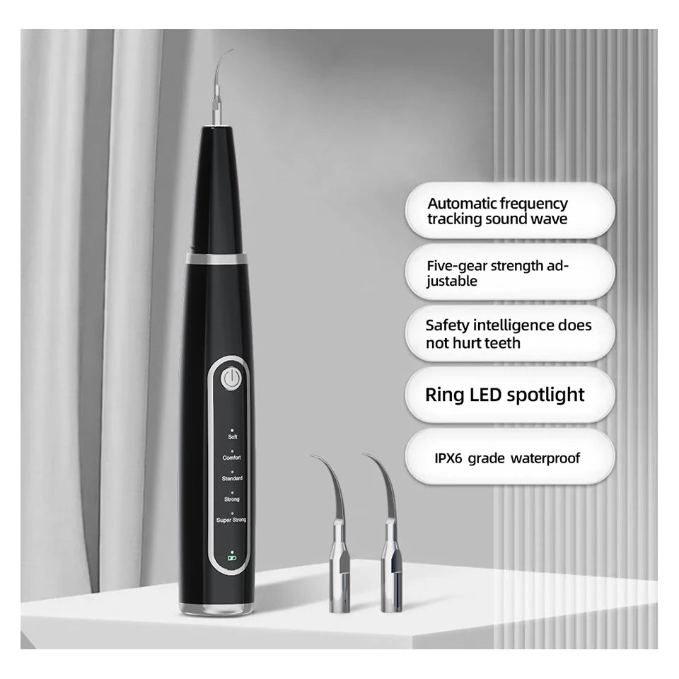 Plaque Remover for Teeth - Pet Ultrasonic Cleaner Custom Pet Battery-powered Ultrasonic Electric Toothbrush Teeth Cleaning Kit