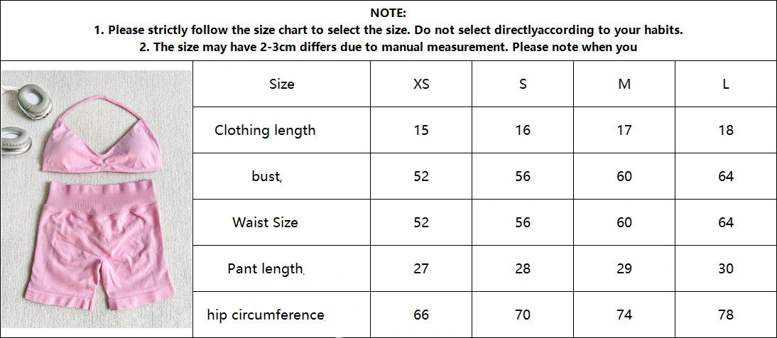 2 Seamless High-Elastic Halter-Neck Back-Slimming Bra High-Waist Butt-Lifting Pants Two-Piece