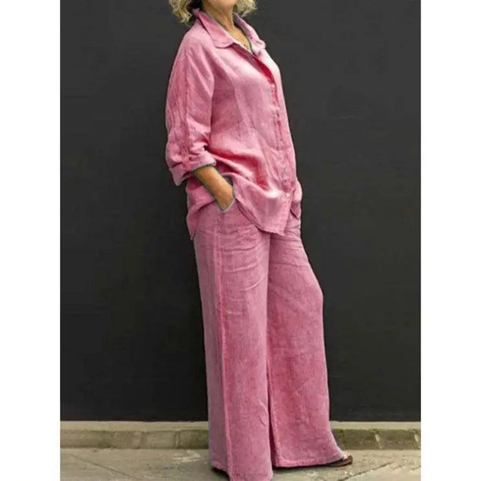 Women's Linen Lounge Pajama Set