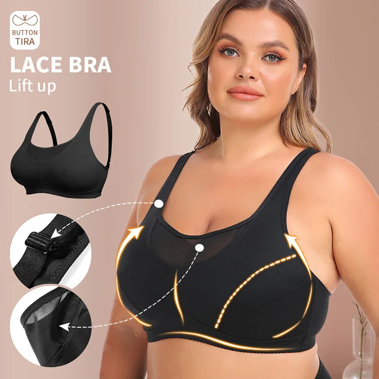 Shanhao Ready to Ship 6XL Plus Size Bra Womens High Elastin Sport Bra Ladies Breathable Lace Bra for Women