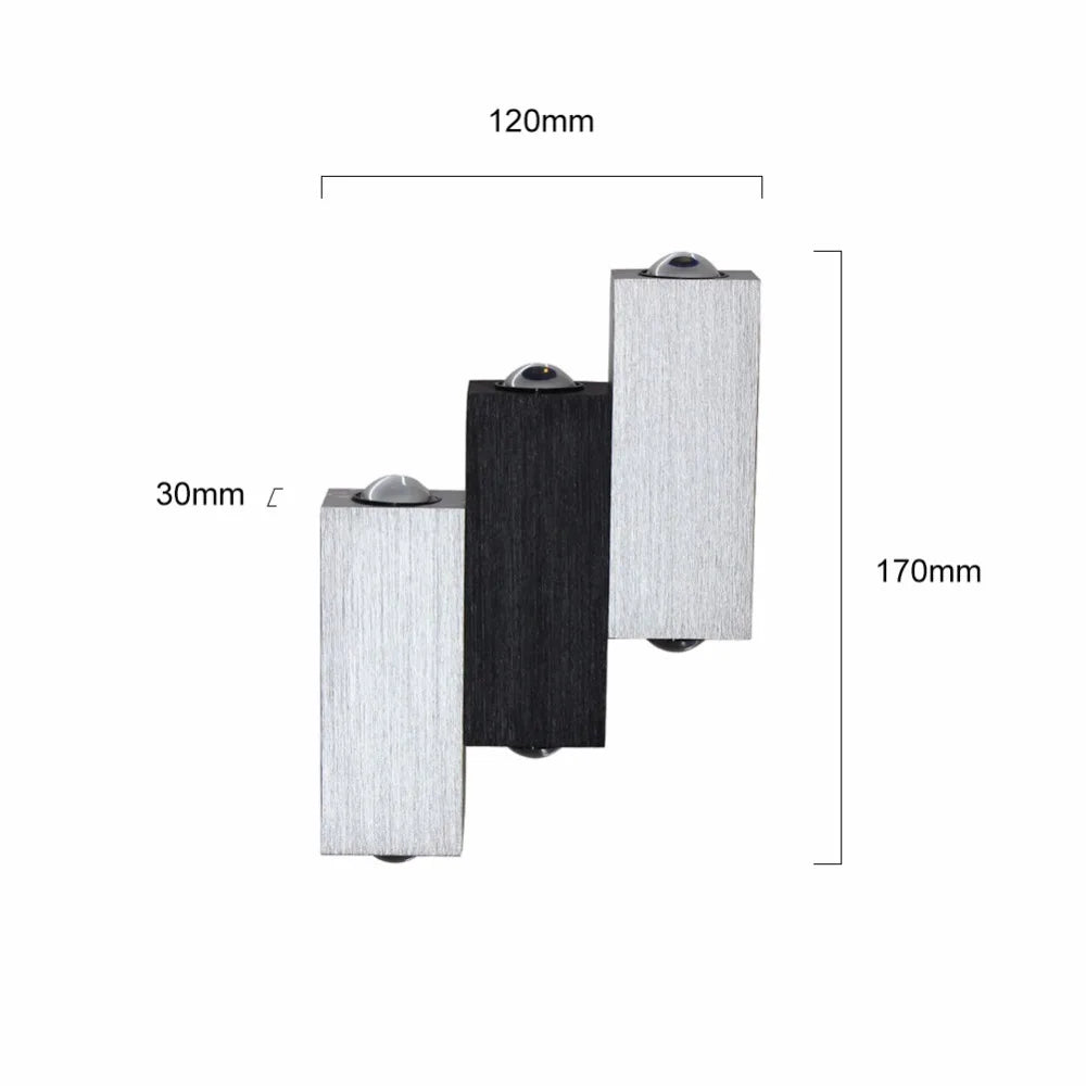 6W Wall-Mounted Modern Wall Lamp LED Light LED Fixture With Aluminum Aisle for Bedroom Corridor Stair Wall Sconce