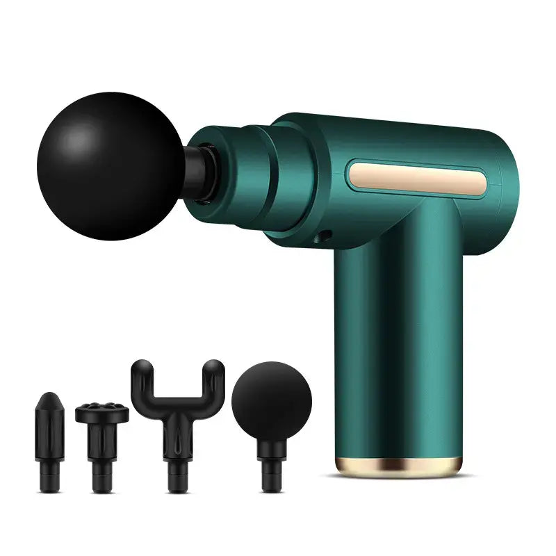 Multifunctional Massage Gun - Home Travel Lightweight USB Rechargeable Massage Device, 6 Speeds Adjustable, Ultra-Quiet Brushless Motor, 4 Replaceable Heads, ABS Plastic, for Muscle Relief, Self Care Gift for Him