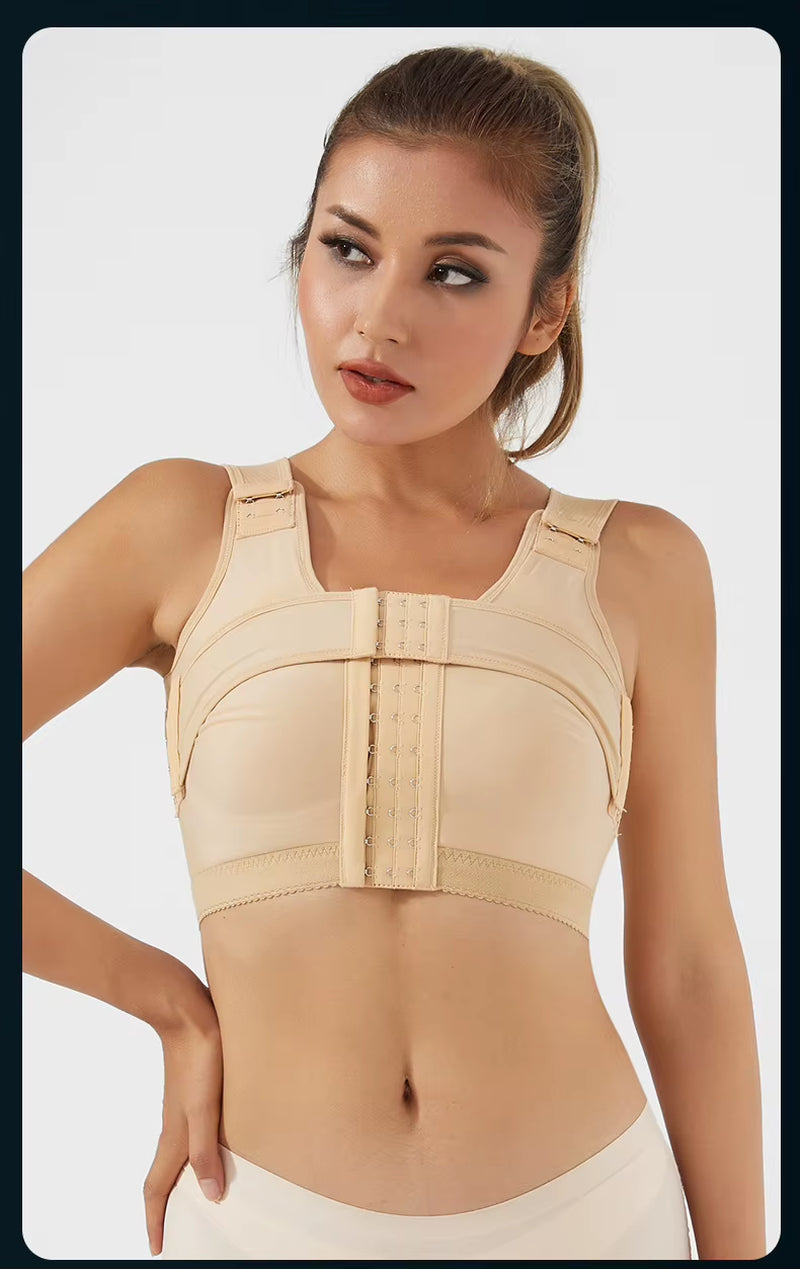 High Compression Bra Post-Operative Posture Correcto Slimming Faja Colombianas Top Bra Vest Shapewear without Sleeves