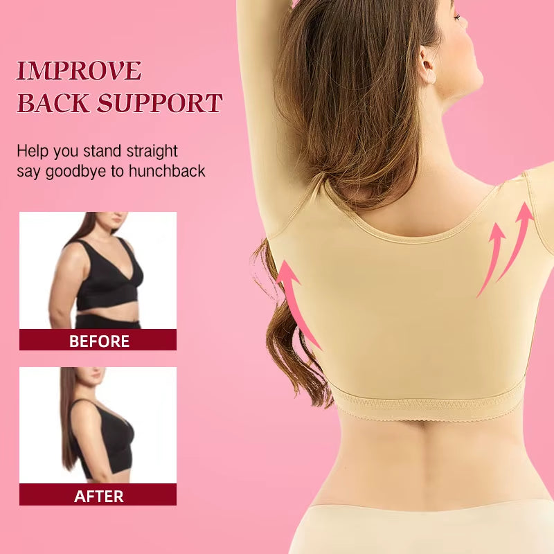 Spandex Post Surgical Posture Corrector Front Closure Bra Tank Top Shapewear 360 Lipo Women Trainer Upper Arm Compression Shaper