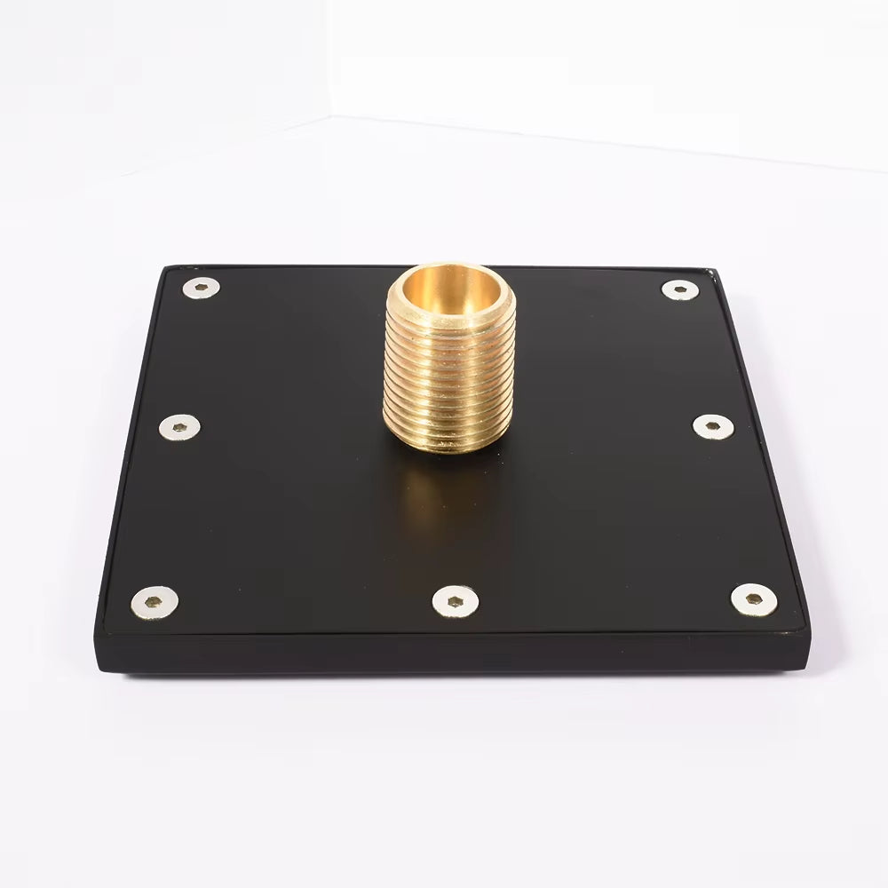 Hongdec Matte Black Modern Bathroom Shower Faucet Spout with G1/2 Thread Diverter Spa Side Sprays Water Jet Massage