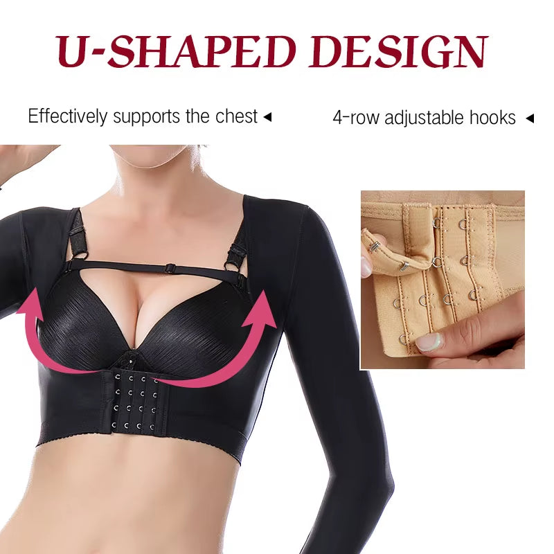 Spandex Post Surgical Posture Corrector Front Closure Bra Tank Top Shapewear 360 Lipo Women Trainer Upper Arm Compression Shaper