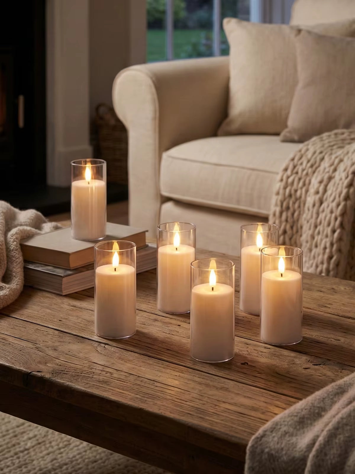 Set of 6 Plastic Candle Lantern Battery Flameless Led Candle Cheap Safer Candles Party Holiday Event Perfect Decor
