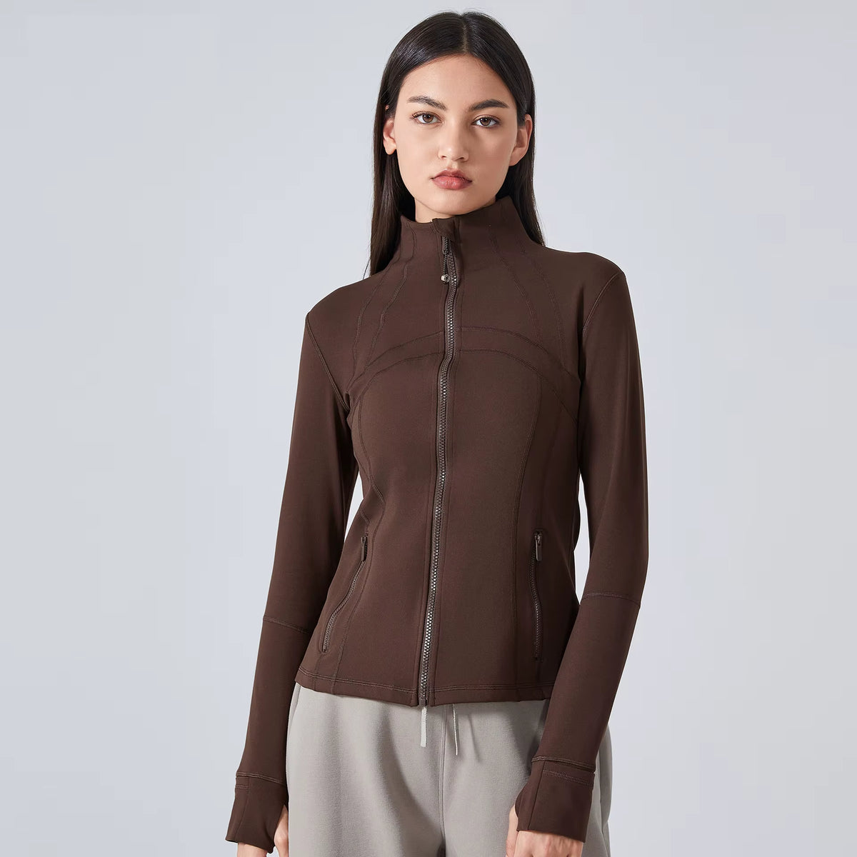 Women'S Quick Dry Lightweight Fleecing Gym Fitness Yoga Jacket Breathable Tight Waist Running Yoga Jackets for Women